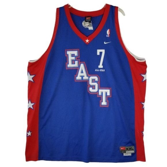 Nike NBA East All Star Basketball Jersey Men's Size XXL 2004 O'Neal No. 7 Pacers - Picture 1 of 16